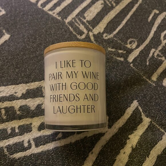 ($8) Wine, Friends & Laughter Candle - Picture 3 of 4